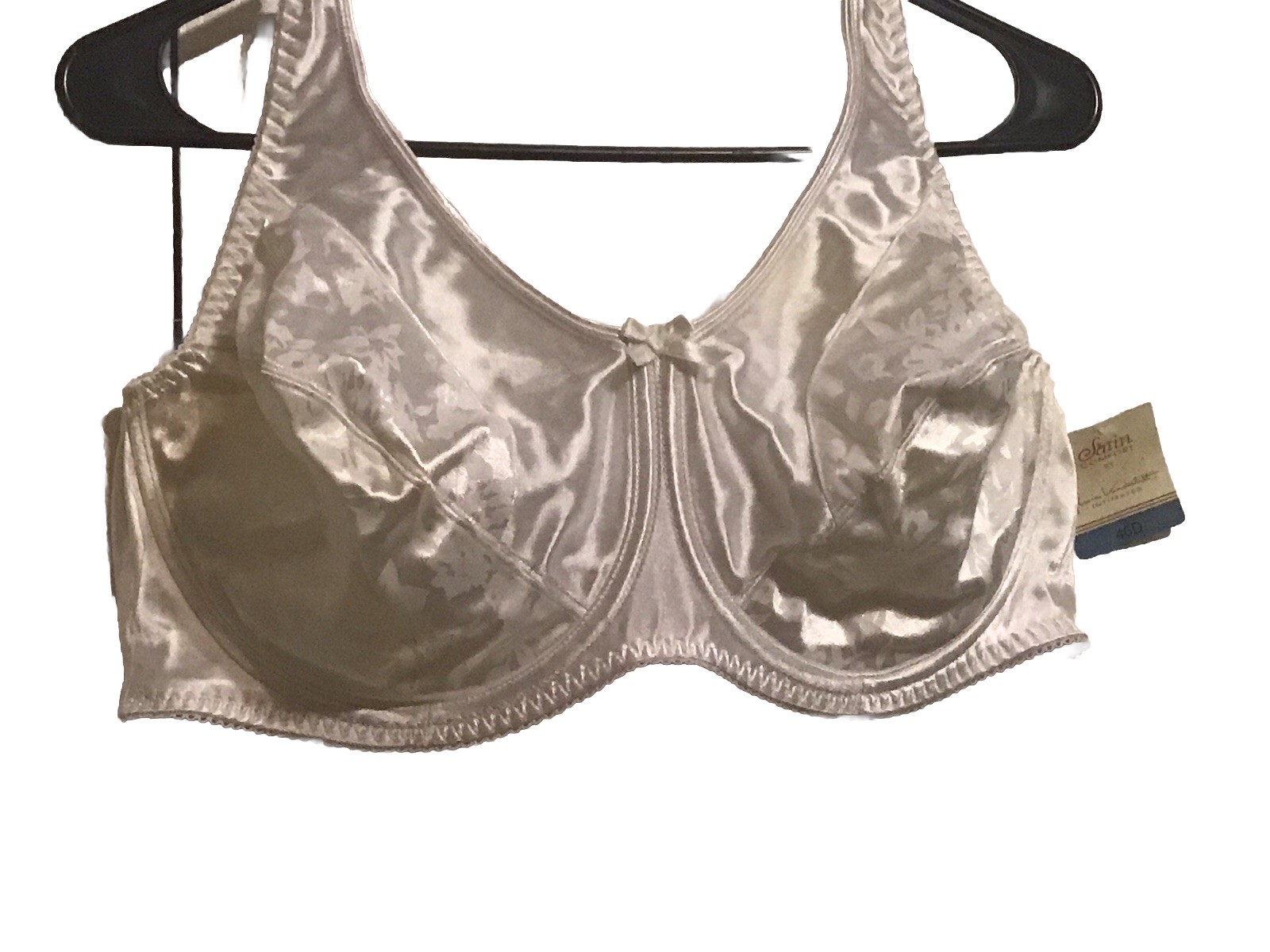 Sexy gloria Vanderbilt Ivory Satin Underwire Floral Print Bra Size 46 D Lt97 Sexy gloria Vanderbilt Ivory Satin Underwire Floral Print Bra Size 46 D Lt97