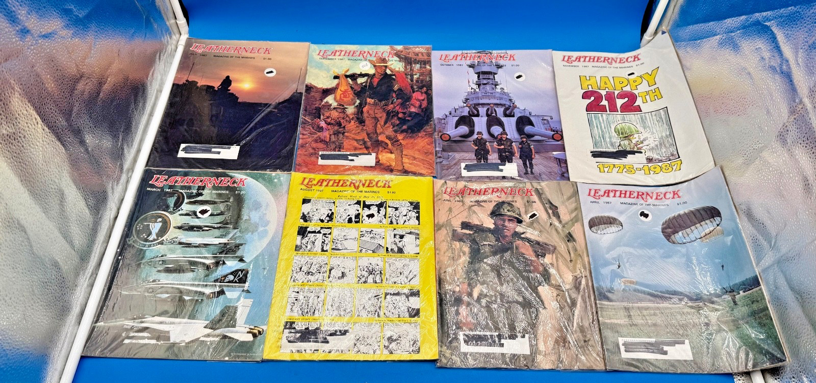 Vintage 1987 Leatherneck Magazine Of Marines Lot Of 8 Vietnam March-November