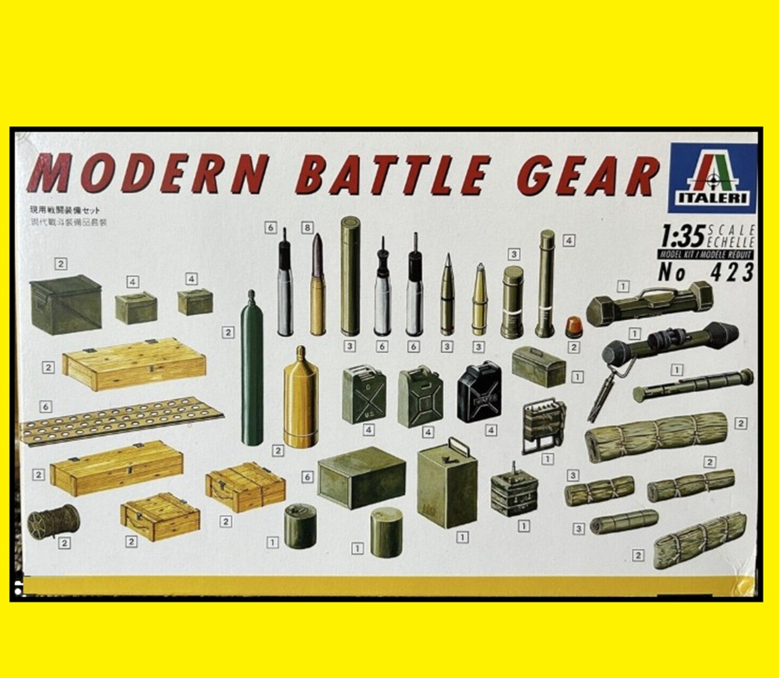 Italeri 1/35 Model Kit No.423: Modern Battle Gear Italeri 1/35 Model Kit No.423: Modern Battle Gear