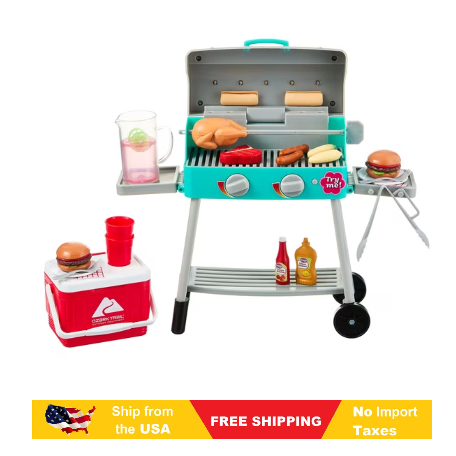 My Life As BBQ Grill Play Set for 18-Inch Dolls, 27 Pieces My Life As BBQ Grill Play Set for 18-Inch Dolls, 27 Pieces