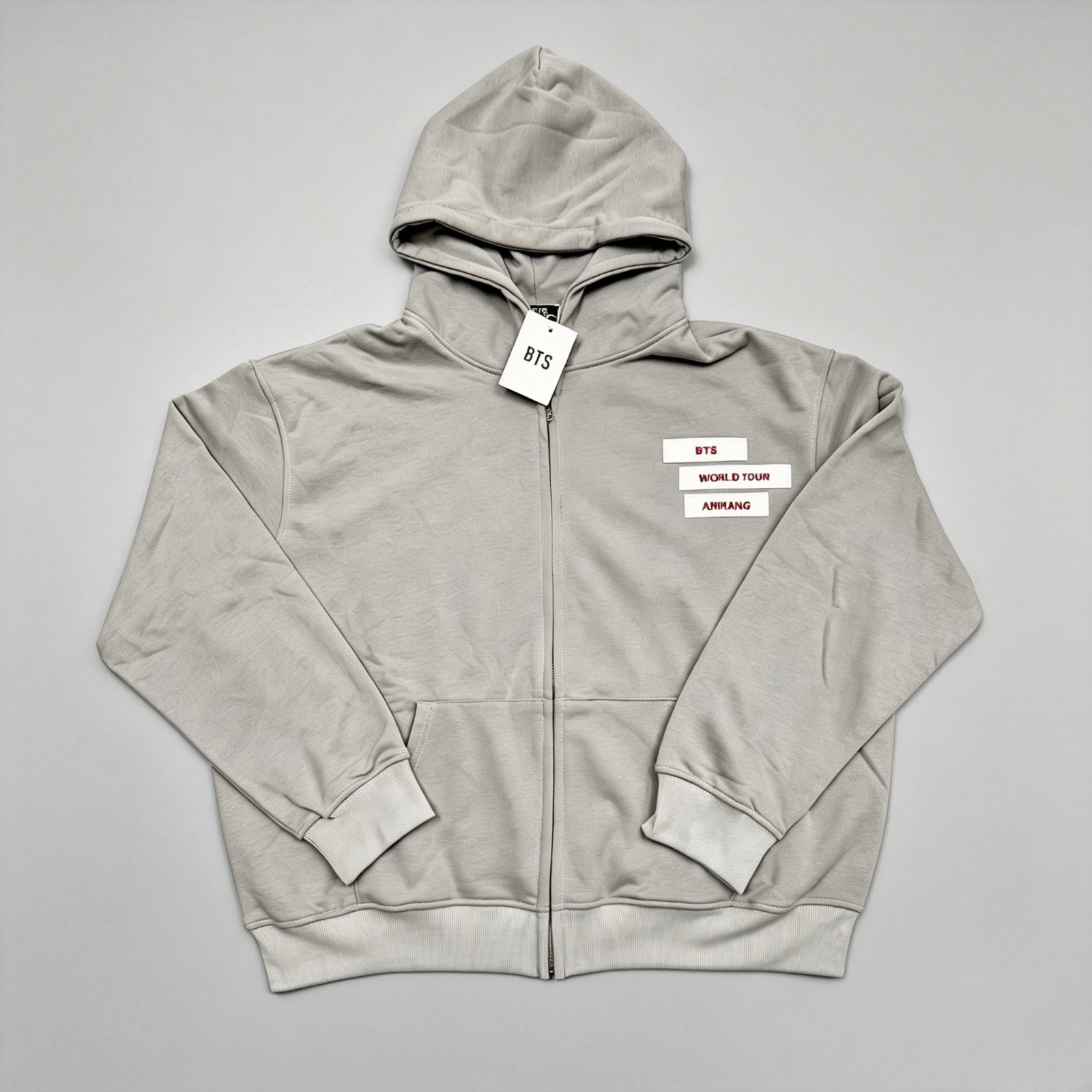BTS concert ARIRANG 2026 same style fleece hoodie jacket with zipper