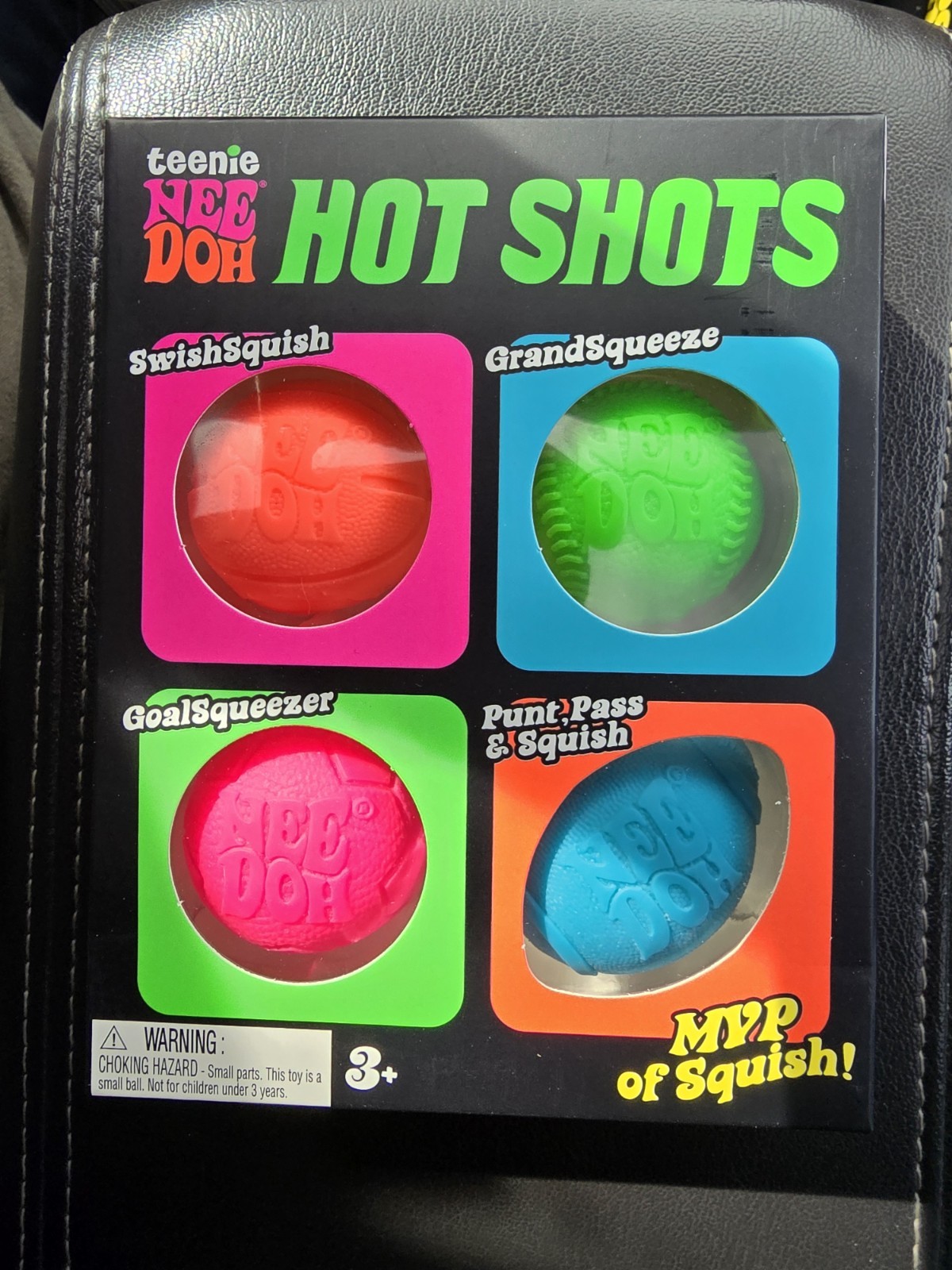 NEW 2026 Nee Doh Hot Shots Squeeze Ball Four Different Sports 4 Pack NEW 2026 Nee Doh Hot Shots Squeeze Ball Four Different Sports 4 Pack