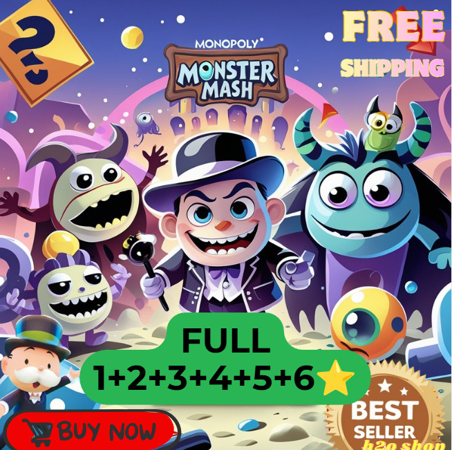 🌈 Monopoly_Go -All sticker MONSTER MASH  1⭐ - 6⭐🔥-24/7