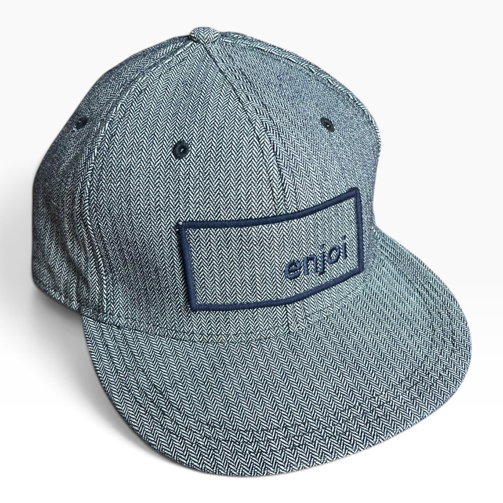 Vintage Enjoi Skateboard Hat S/M skater gray and blue AOP inside rare mint Vintage Enjoi Skateboard Hat S/M skater gray and blue AOP inside rare mint