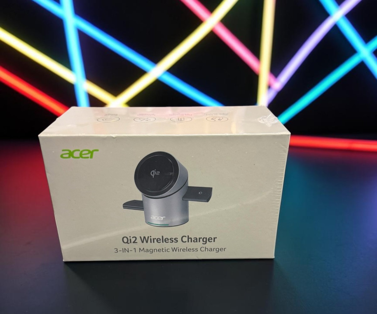 Acer 3 in 1 Qi2 15W Wireless Charging Station MagSafe Charger Stand iPhone NEW