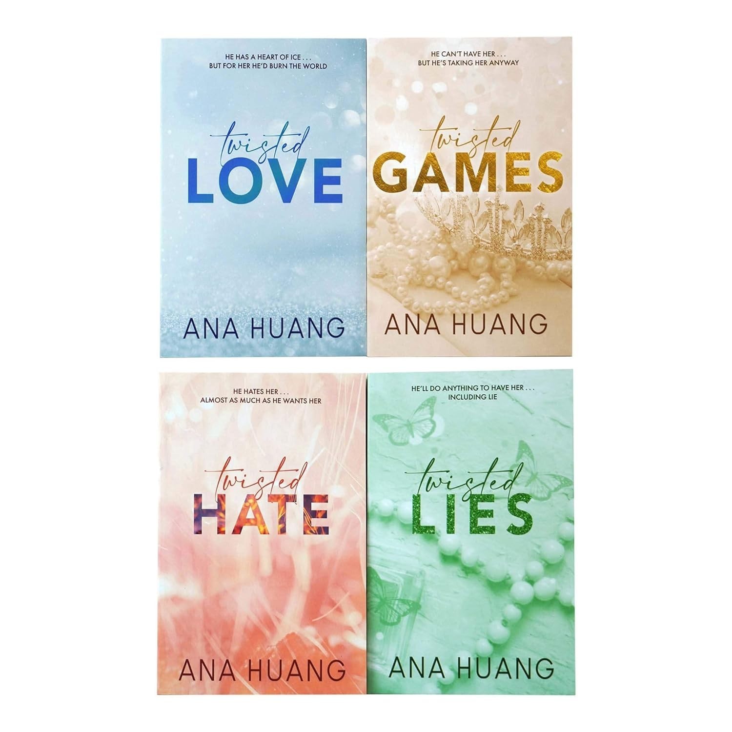 New Twisted Series by Ana Huang Twisted Love Games Hate Lies Set Of 4 Books New Twisted Series by Ana Huang Twisted Love Games Hate Lies Set Of 4 Books