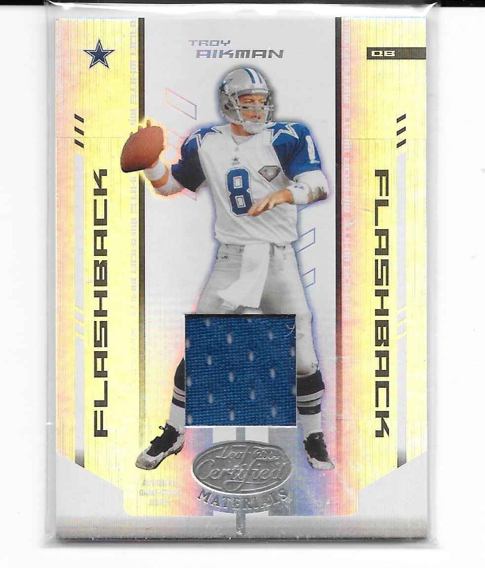 2004 Leaf Certified Materials Troy Aikman Jersey Relic Mirror White /250 132 2004 Leaf Certified Materials Troy Aikman Jersey Relic Mirror White /250 132