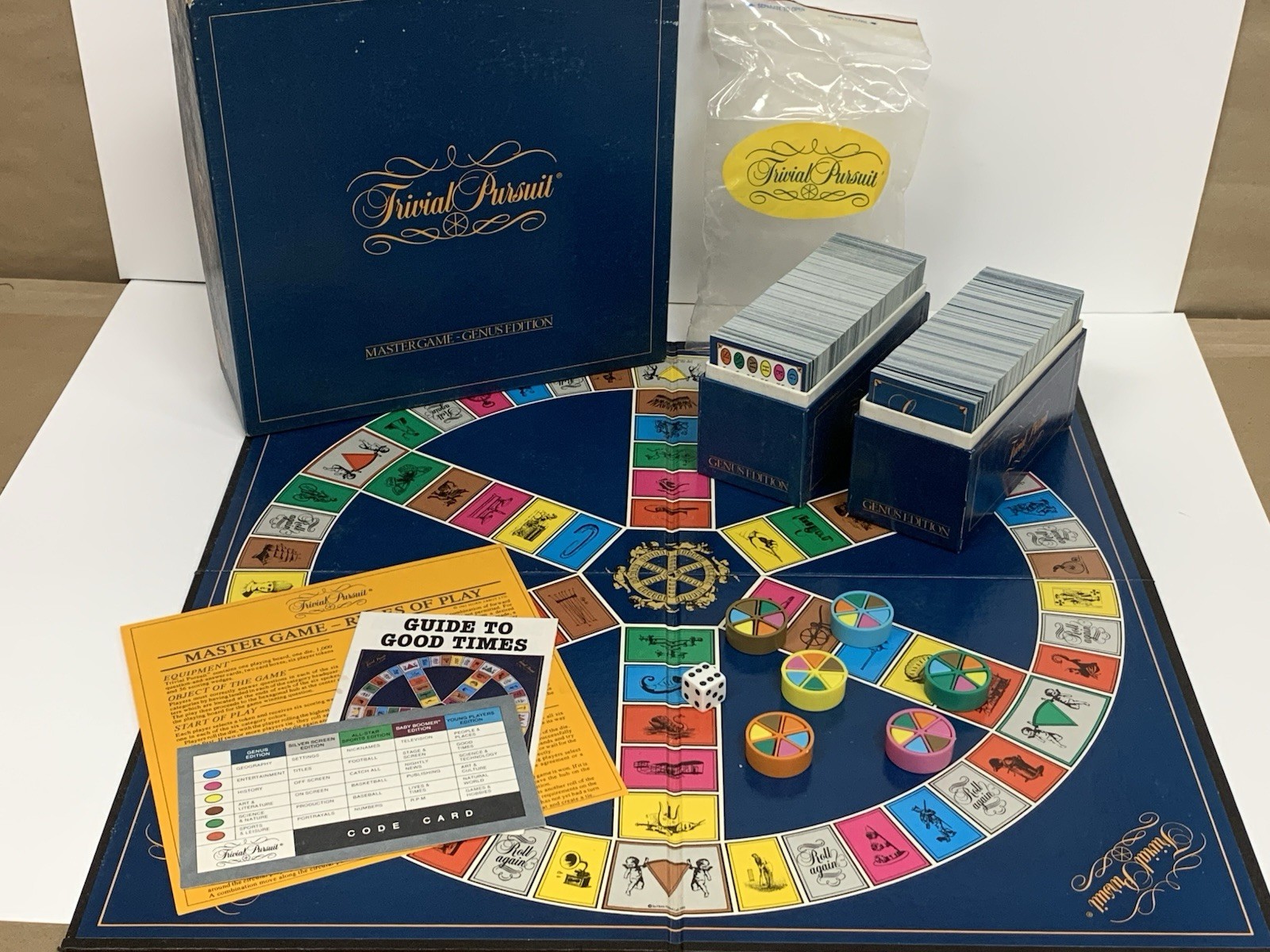 Vintage 1980's Trivial Pursuit Master Game Genus Edition 100% Complete Vintage 1980's Trivial Pursuit Master Game Genus Edition 100% Complete
