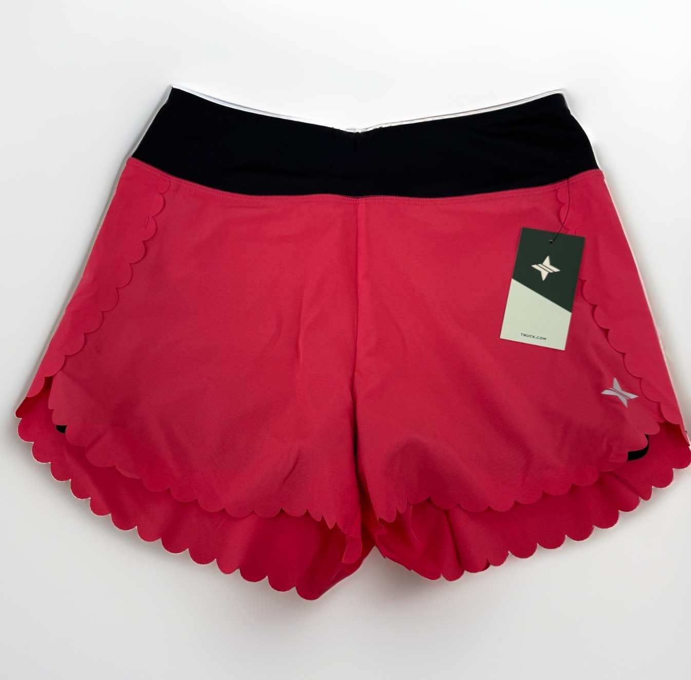 Tuckernuck Hot Pink Scalloped Athletic Shorts with Shorts Liner size M Medium 3\ Tuckernuck Hot Pink Scalloped Athletic Shorts with Shorts Liner size M Medium 3\