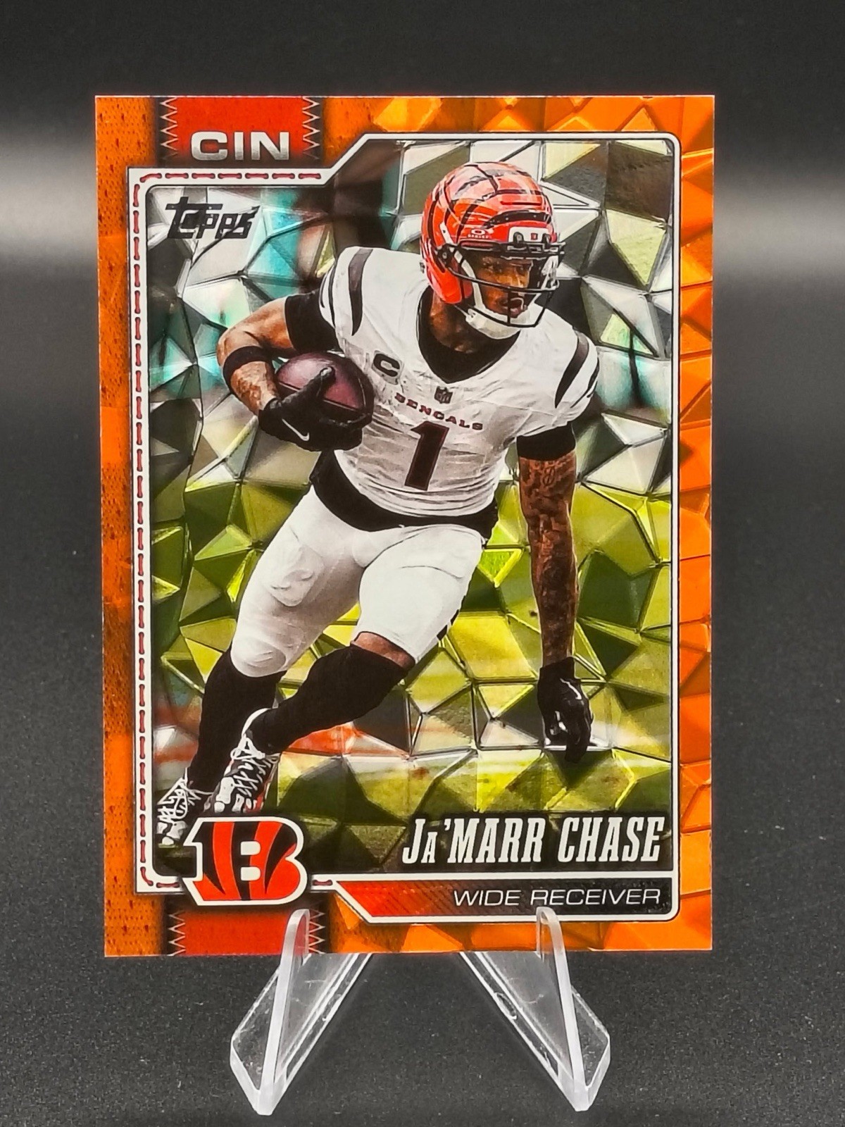 2026 Topps Flagship Football #43 Ja’Marr Chase Orange Diamanté/25 Color Match 2026 Topps Flagship Football #43 Ja’Marr Chase Orange Diamanté/25 Color Match