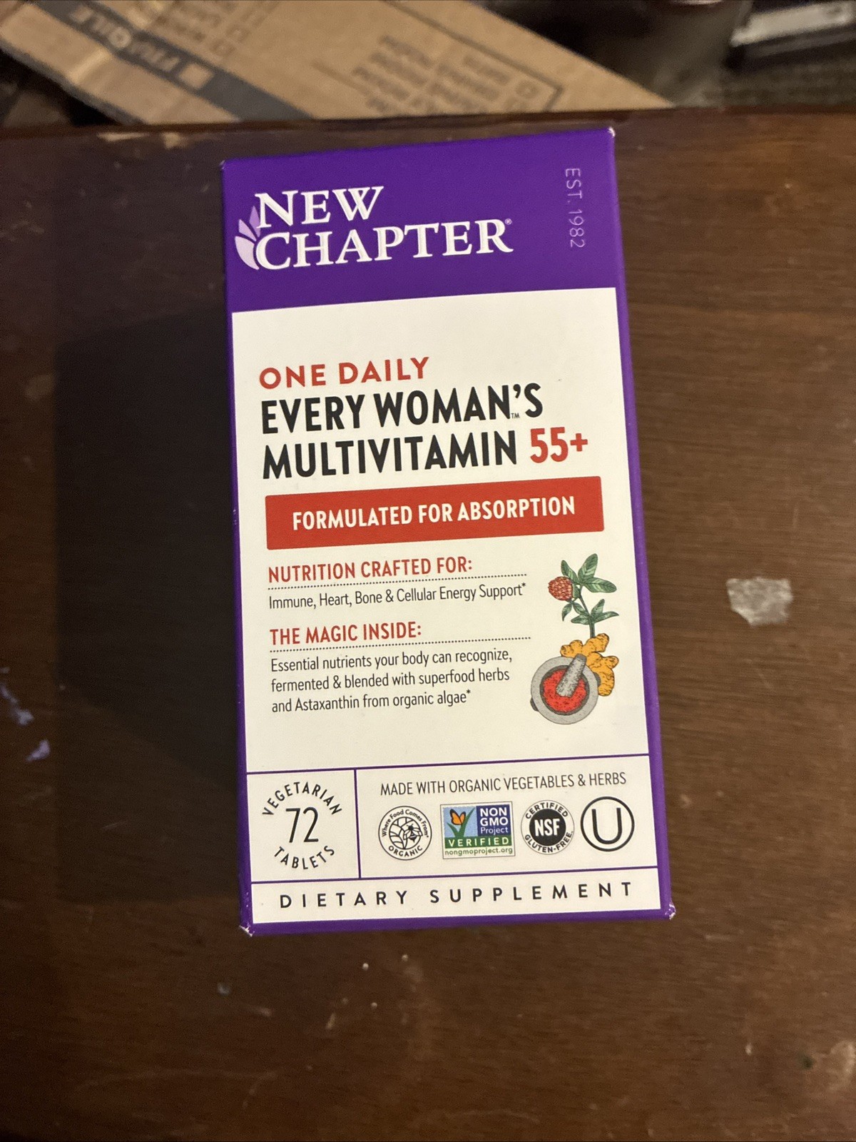 Exp 11/26 New Chapter One Daily Every Woman\'s Multivitamin 55+ 72 CT Exp 12/27