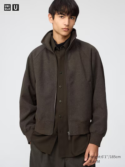Uniqlo U Collections Brushed Full-Zip Blouson | Multiple Color