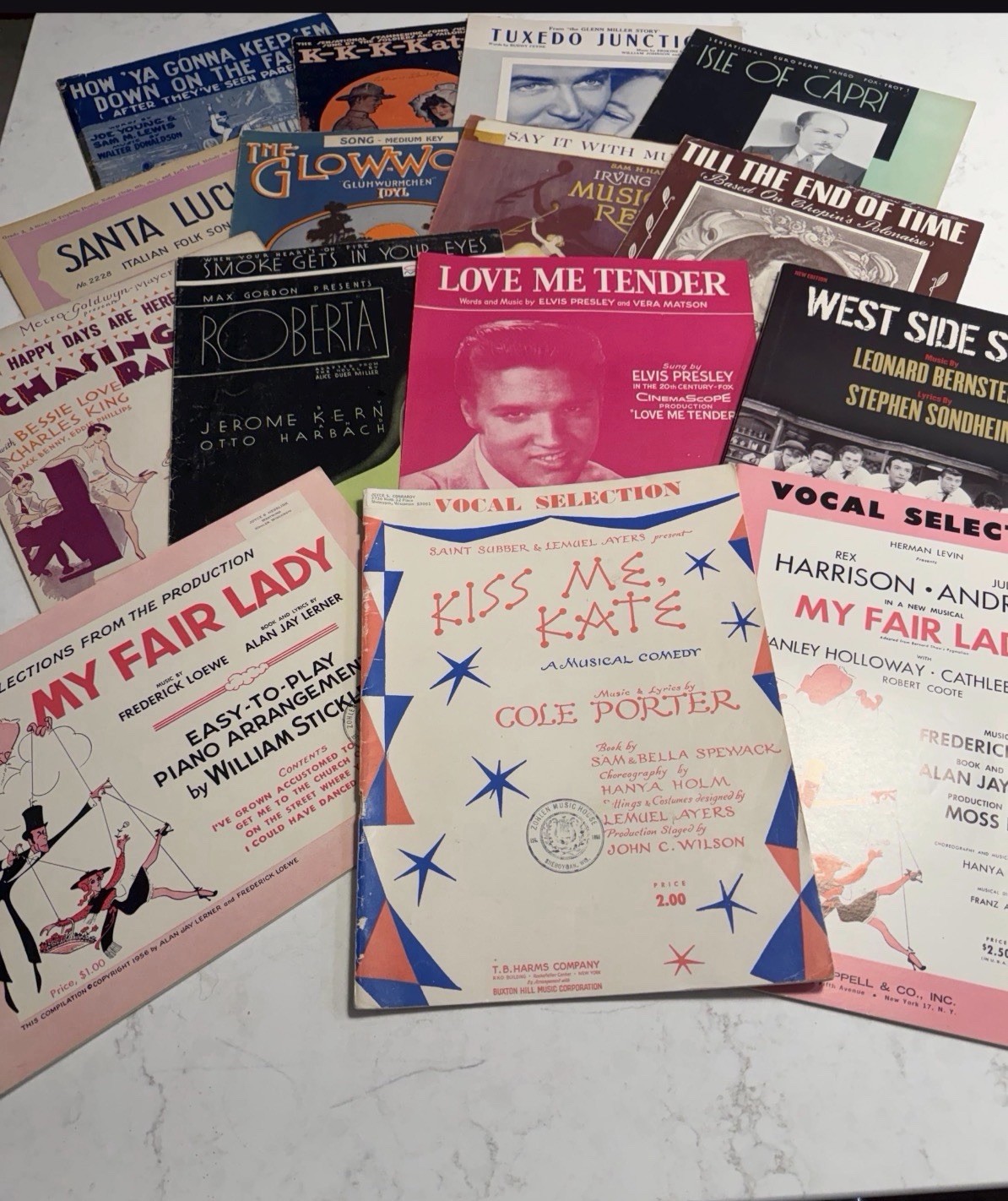 15+ Vintage Broadway Mid Century Sheet Music Bundle Lot My Fair Lady Elvis Craft 15+ Vintage Broadway Mid Century Sheet Music Bundle Lot My Fair Lady Elvis Craft