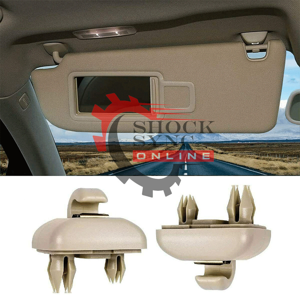 Pair of Sun Visor Clip Beige fit Audi A3 A4 A5 Q5 A7 B6 B7 B8 S4 S5 TT 8U0857562