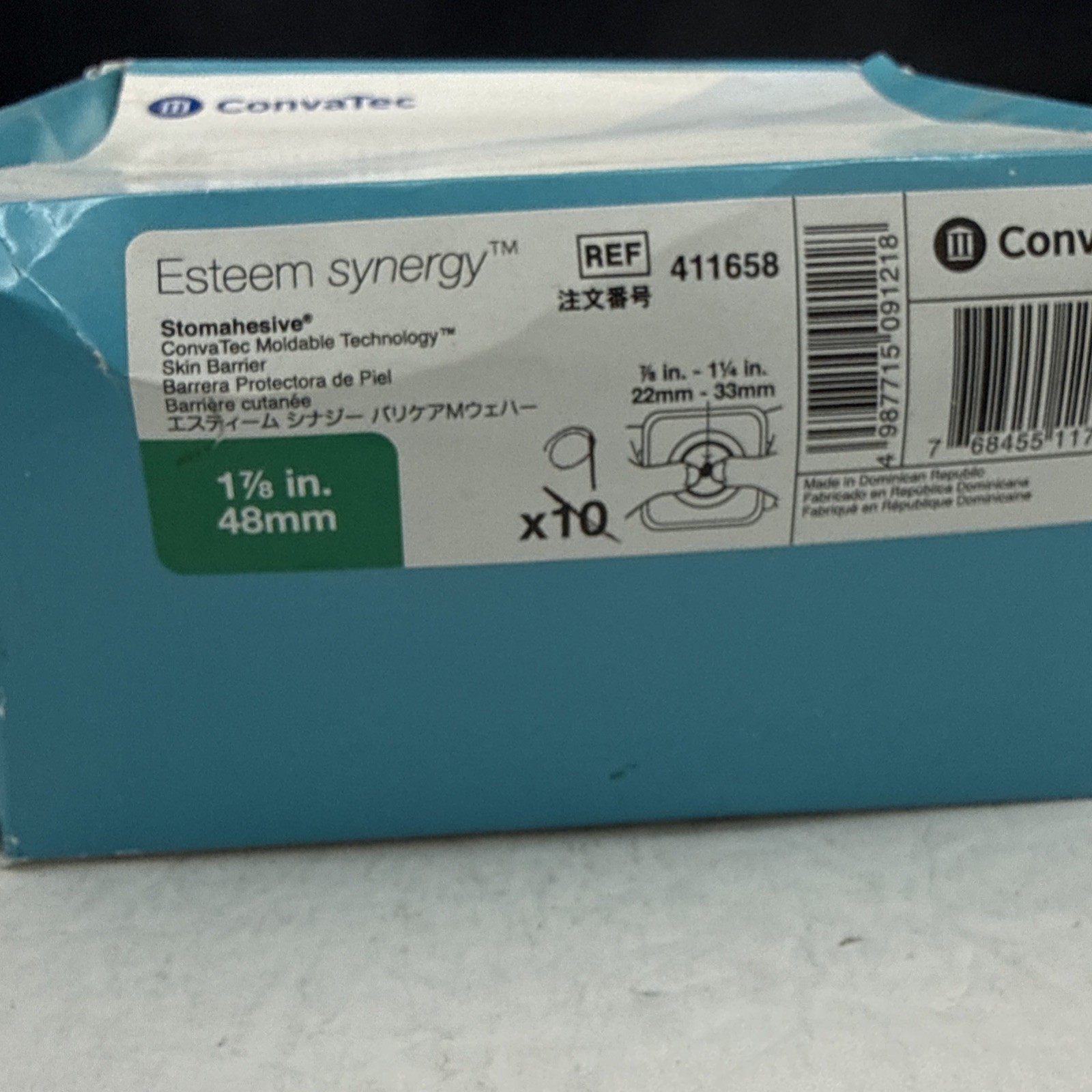 9 CONVATEC 411658 NEW Esteem Flat Moldable Skin Barriers 1-7/8