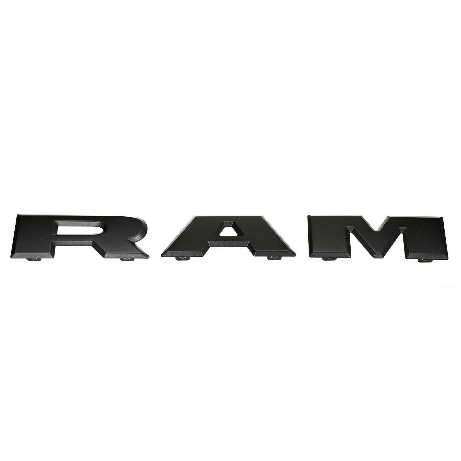 19-23 RAM 2500 3500 4500 5500 GRILLE EMBLEM NAMEPLATE 68358570AA Matte Black 19-23 RAM 2500 3500 4500 5500 GRILLE EMBLEM NAMEPLATE 68358570AA Matte Black