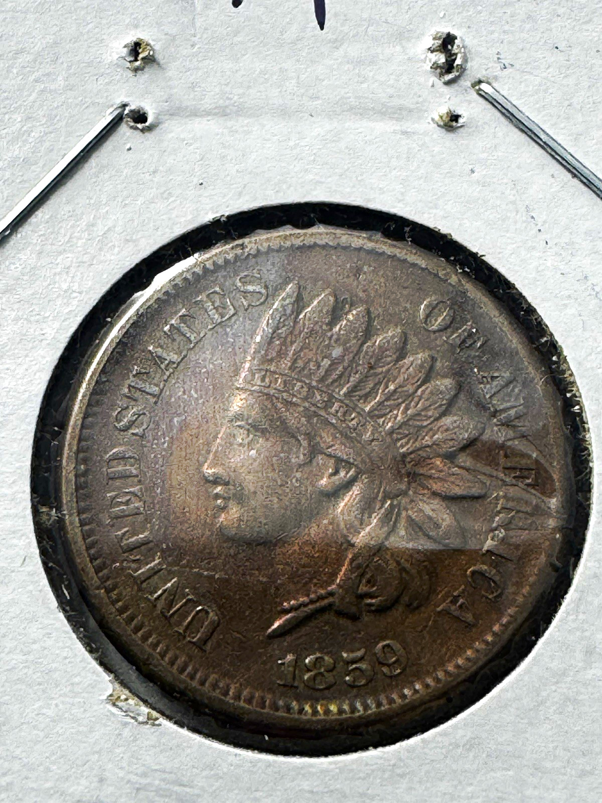 1859 Indian Head Small Cent Copper-Nickel BN Business Strike Philadelphia KM#90 1859 Indian Head Small Cent Copper-Nickel BN Business Strike Philadelphia KM#90