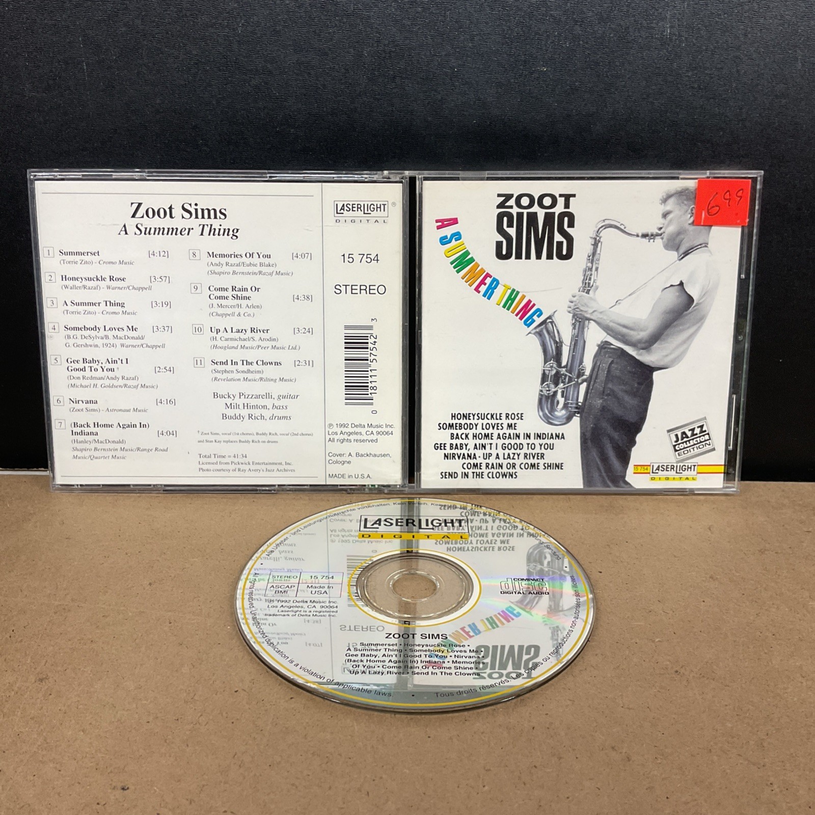 A Summer Thing by Zoot Sims (CD, Feb-1992, Laserlight)