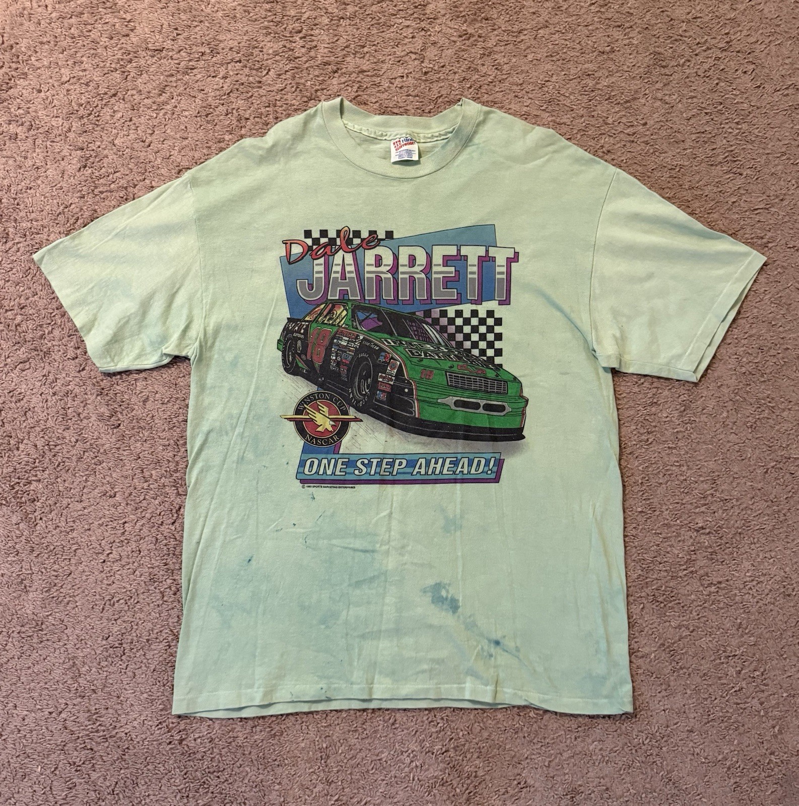 Vtg 90s NASCAR Tee Shirt Dale Jarret Winston Cup Racing Distressed Adult XL Vtg 90s NASCAR Tee Shirt Dale Jarret Winston Cup Racing Distressed Adult XL