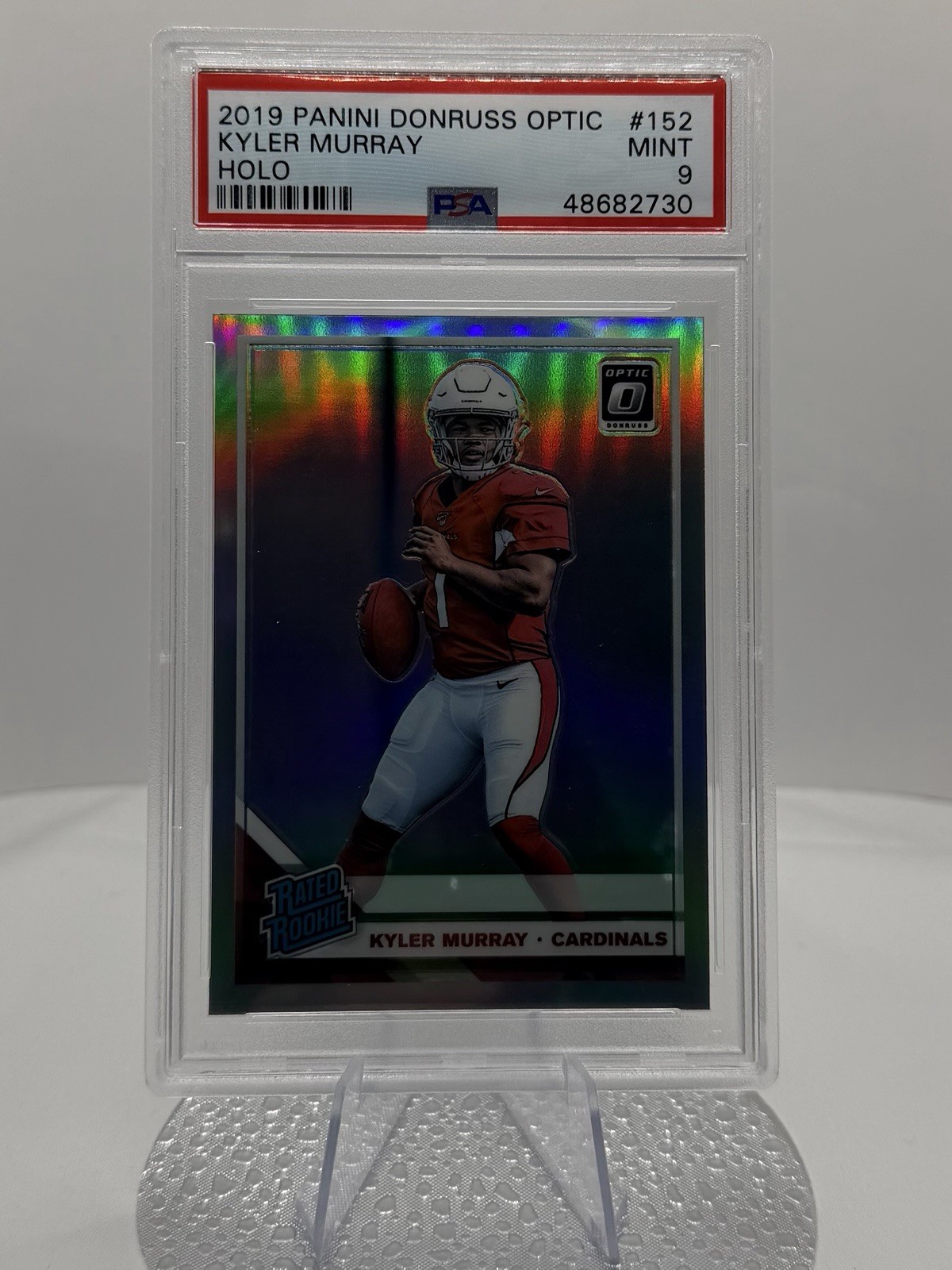 2019 Panini Donruss Optic Kyler Murray Holo Rated Rookie RC #152 PSA 9 Mint