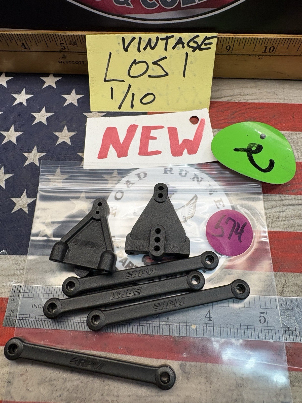 VINTAGE RPM / TEAM LOSI 7306 TOE-IN REAR LINKS W/TOE ARMS for: JRXT VINTAGE RPM / TEAM LOSI 7306 TOE-IN REAR LINKS W/TOE ARMS for: JRXT