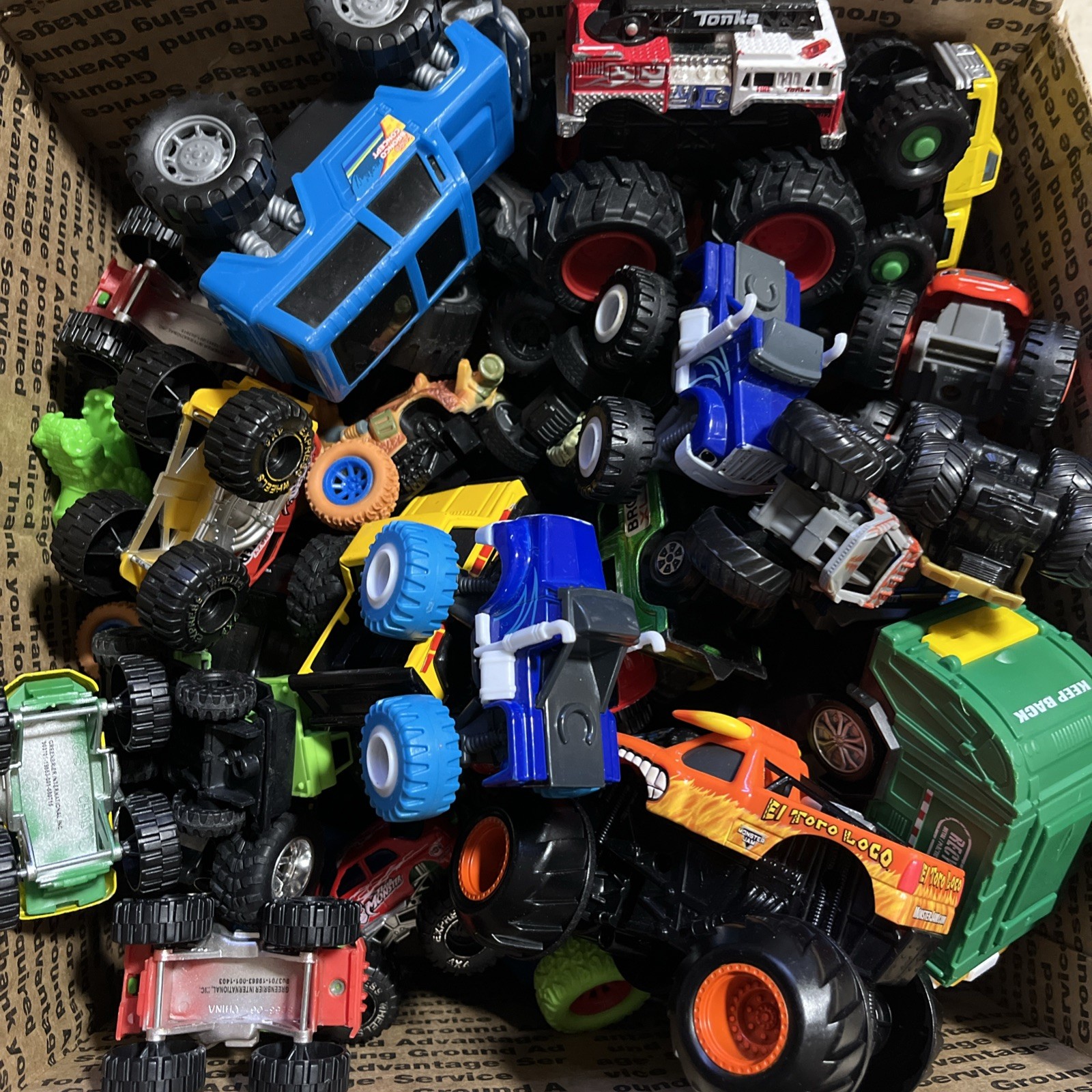 10 Random Monster Trucks Big Wheel Animal Cars Mixed Toy Vehicle Lot