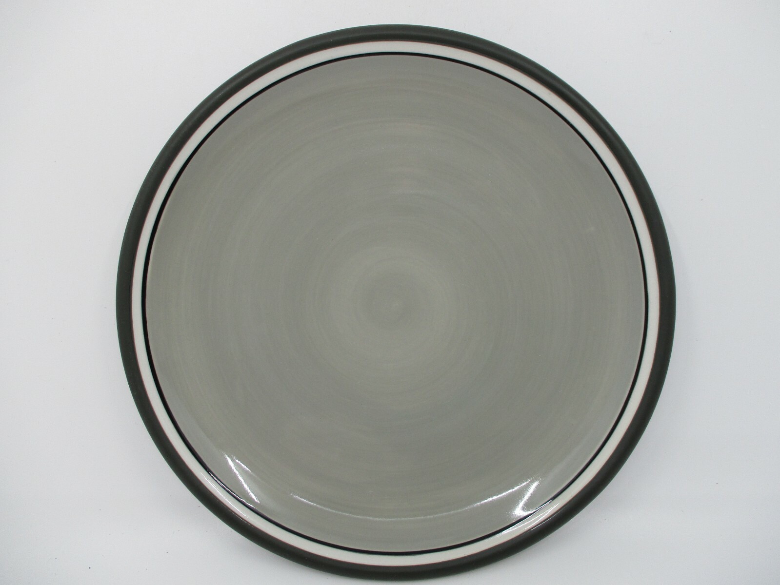 DANSK STACKING STRIPE DOVE GREY SALAD PLATE - 8 5/8\