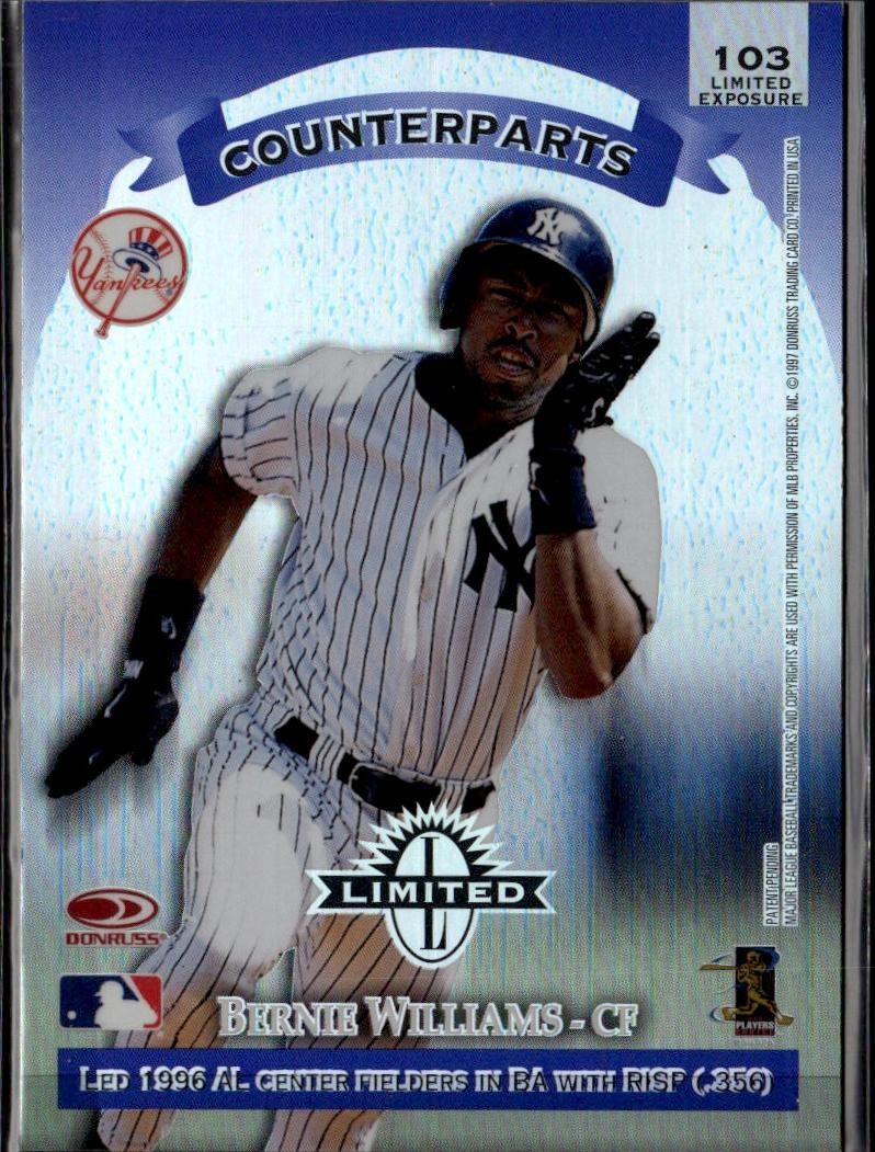 1997 Donruss Limited Allensworth / Bernie Williams Limited Exposure 1997 Donruss Limited Allensworth / Bernie Williams Limited Exposure