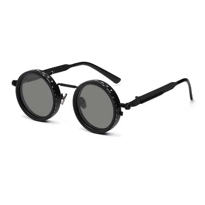 CRIXALIS Polarized Round Sunglasses ND9 Adjustable Dimming UV400 Retro Punk