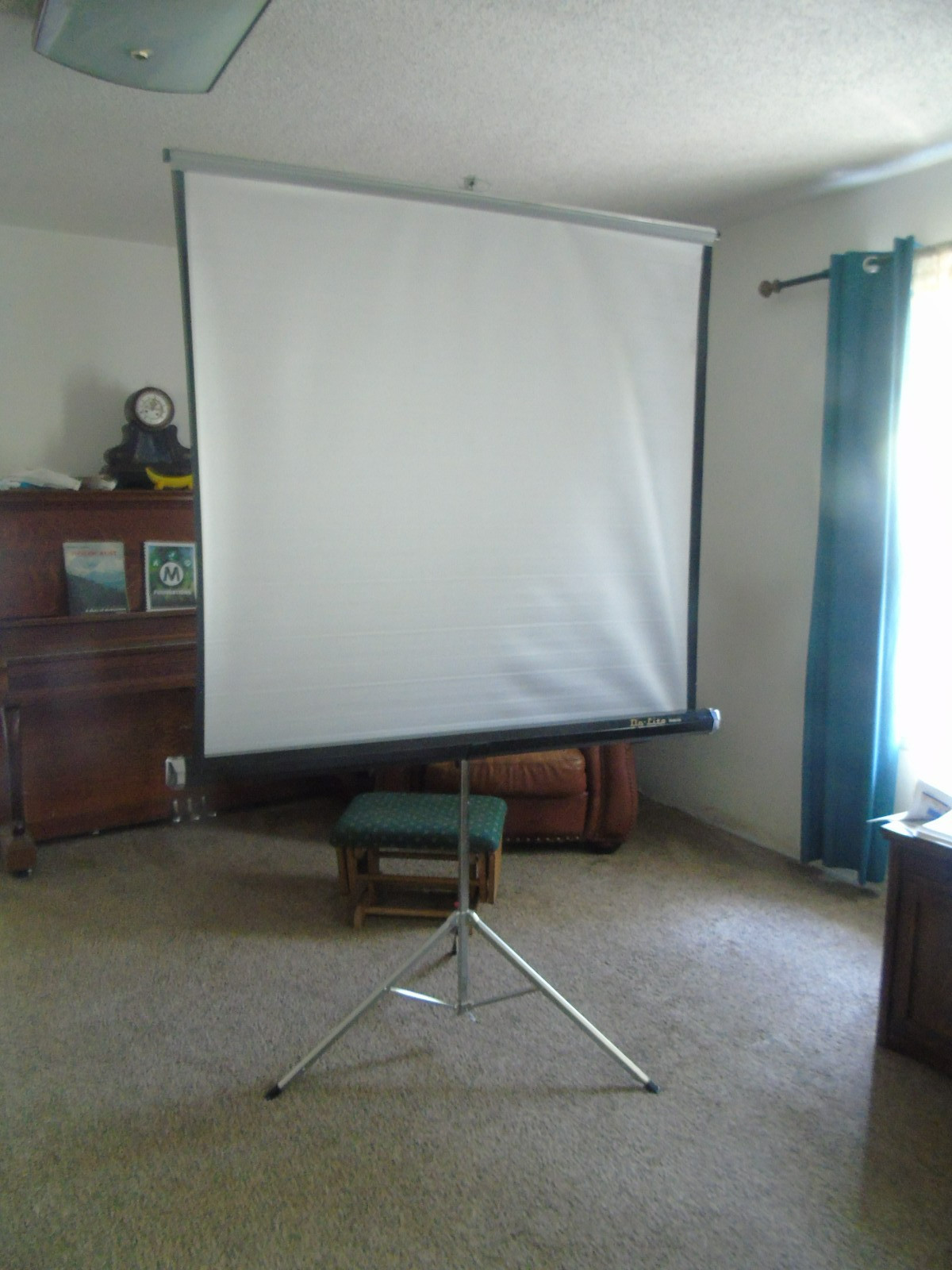 Rare 1959 Wonder Lite Vintage Da-Lite 50x50 Projection Screen Tripod Rare 1959 Wonder Lite Vintage Da-Lite 50x50 Projection Screen Tripod