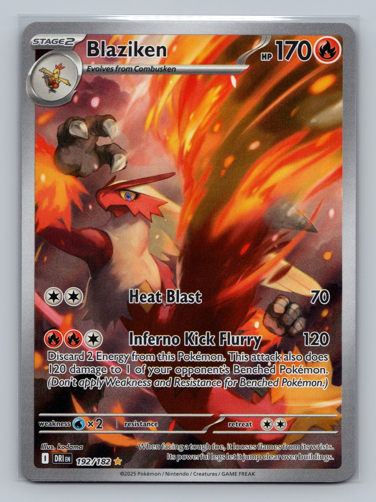 Blaziken 192/182 Destined Rivals Pokémon TCG Illustration Rare Full Art Holo