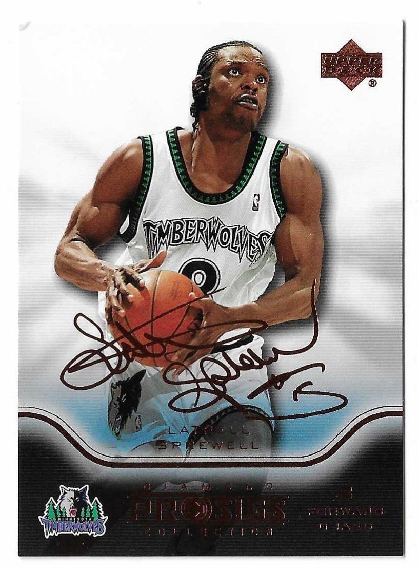 2004-05 Upper Deck Pro Sigs Latrell Sprewell Card #49 Minnesota Timberwolves 2004-05 Upper Deck Pro Sigs Latrell Sprewell Card #49 Minnesota Timberwolves