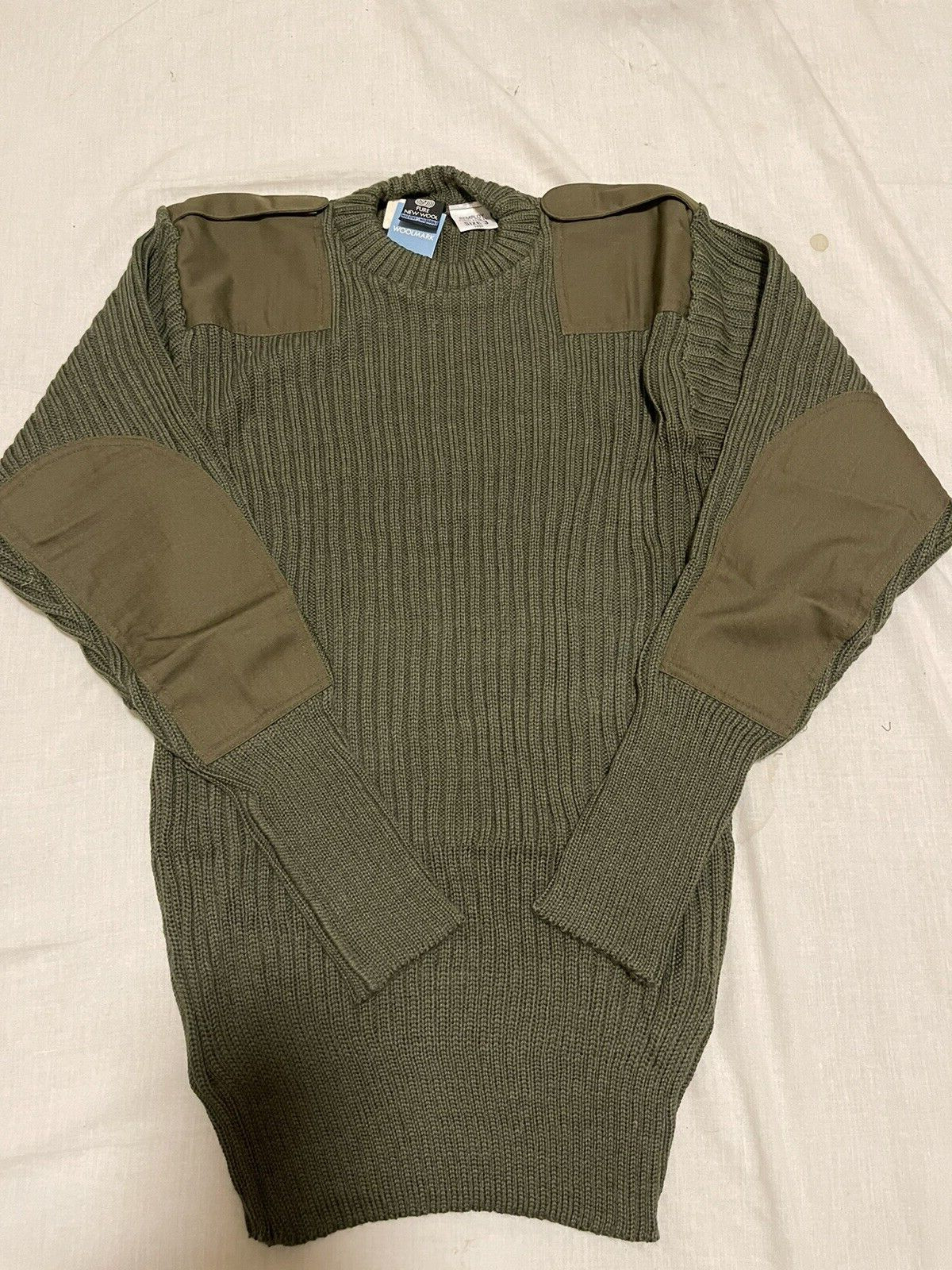 Genuine British Army Vintage 100% New Wool Olive Green Commando Sweater