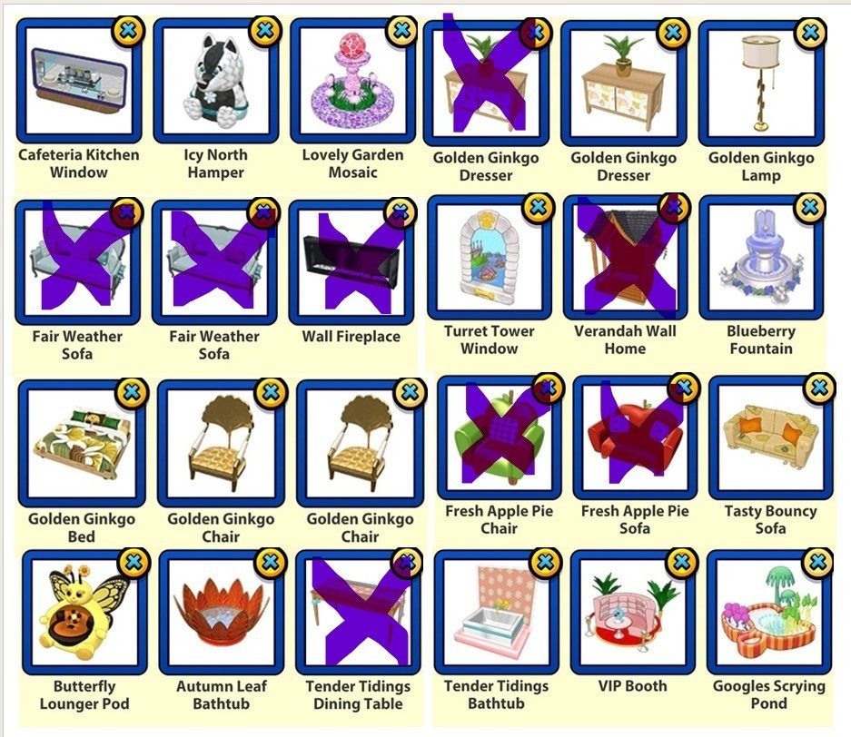 Webkinz Virtual  furniture + gray  please leave note in reply to seller