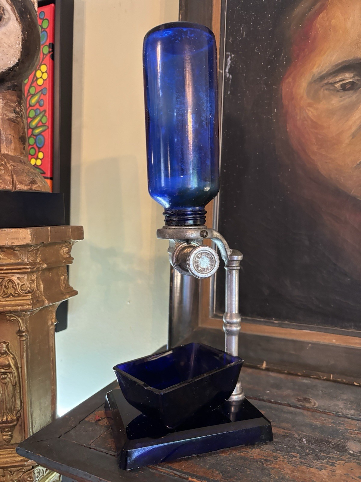 30’s Emerson’s bromo-seltzer colbalt blue dispenser