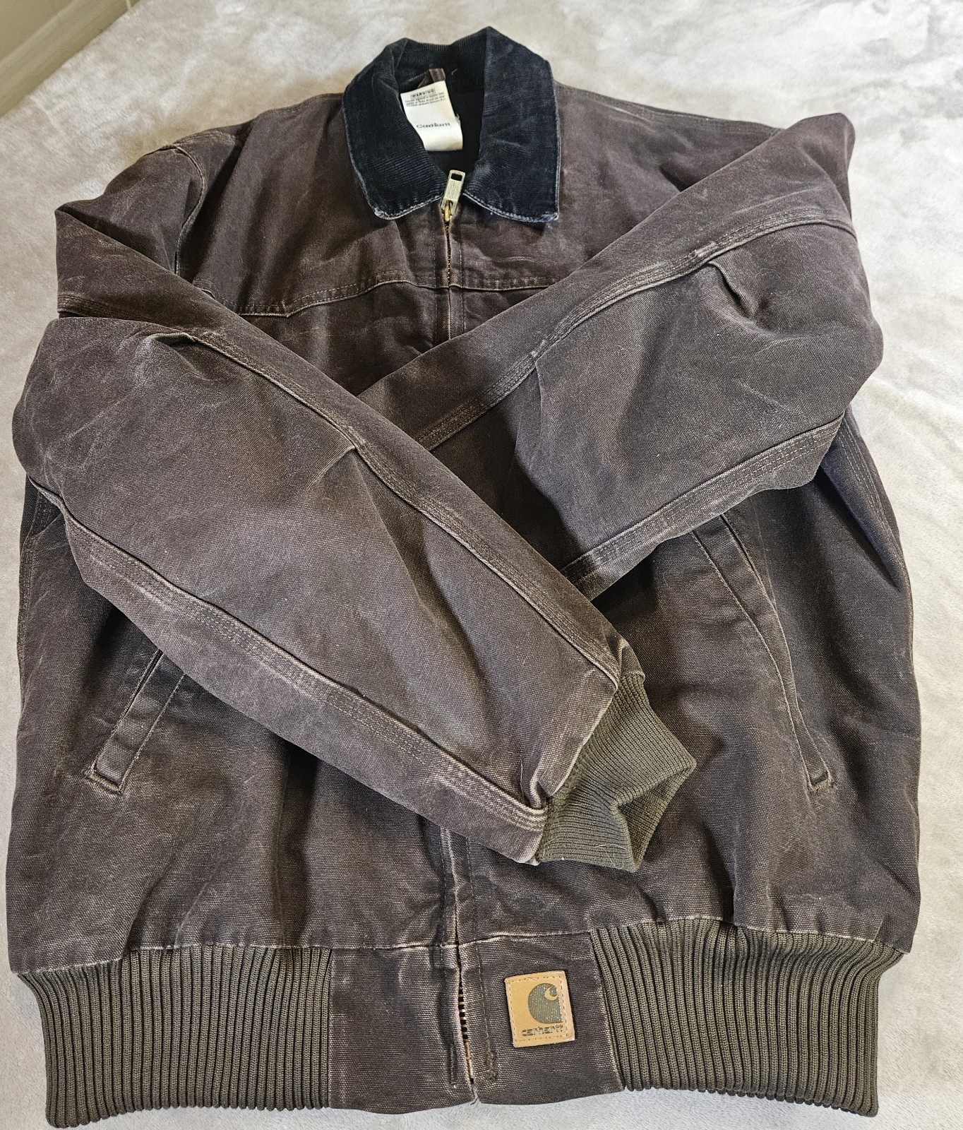 Vintage Y2K Carhartt J14 DKB Santa Fe Jacket Large Quilted Flannel Lined 