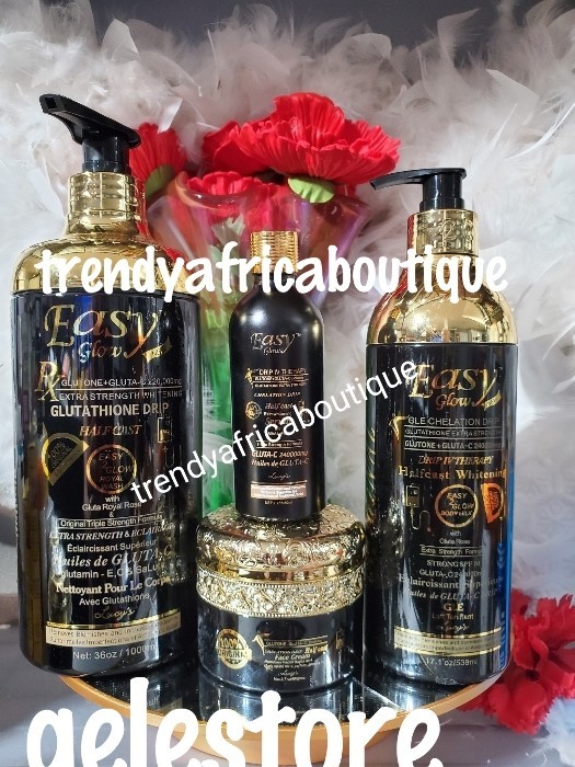 4pcs Easy Glow HC whitening Body Lotion, Shower Gel, Serum & Face Cream👌 4pcs Easy Glow HC whitening Body Lotion, Shower Gel, Serum & Face Cream👌