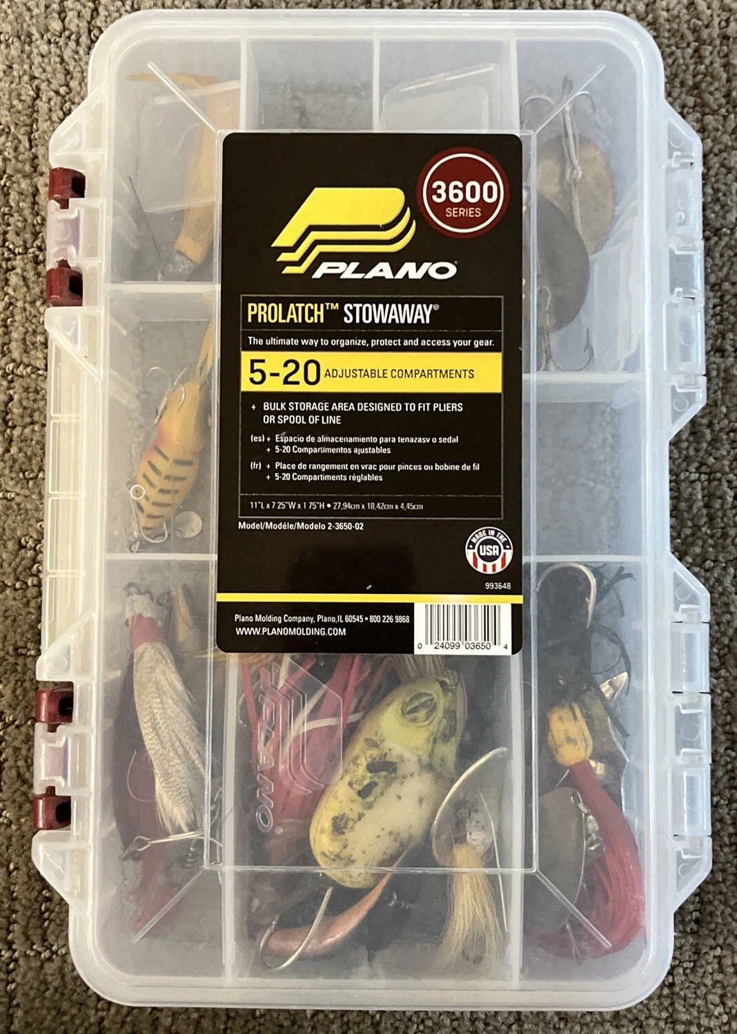 Plano Prolatch Thin Stowaway 3600 SERIES With Lures/ Bait