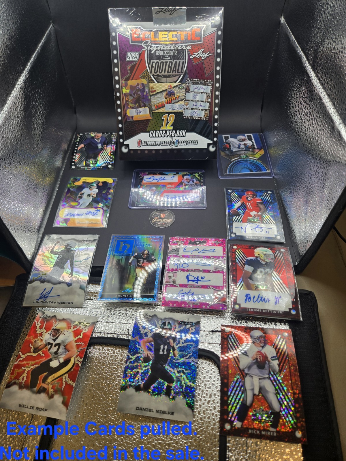 2025 Leaf Eclectic Signature Series Football Hobby Box 6 Autos 12 Cards Sealed