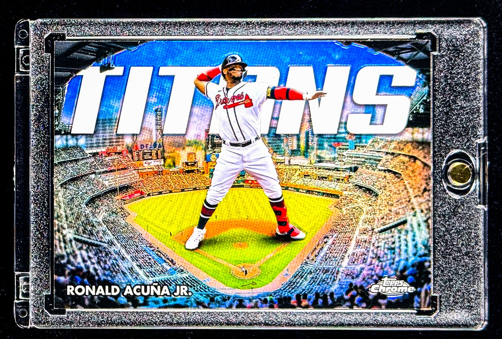 Ronald Acuna Jr. RARE TITANS REFRACTOR CARD Atlanta Braves