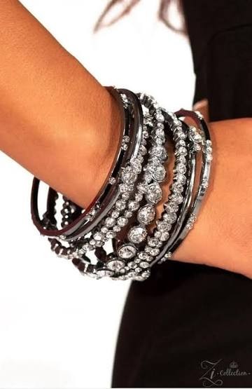 Gunmetal 9 pieces - Paparazzi Zi Collection stackable bracelet,🔥RARE FIND