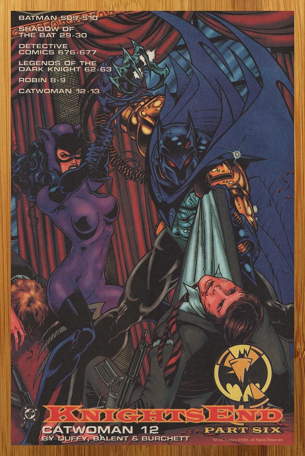1994 DC Comics KnightsEnd Catwoman Vintage Print Ad/Poster Jim Balent Azbat Art