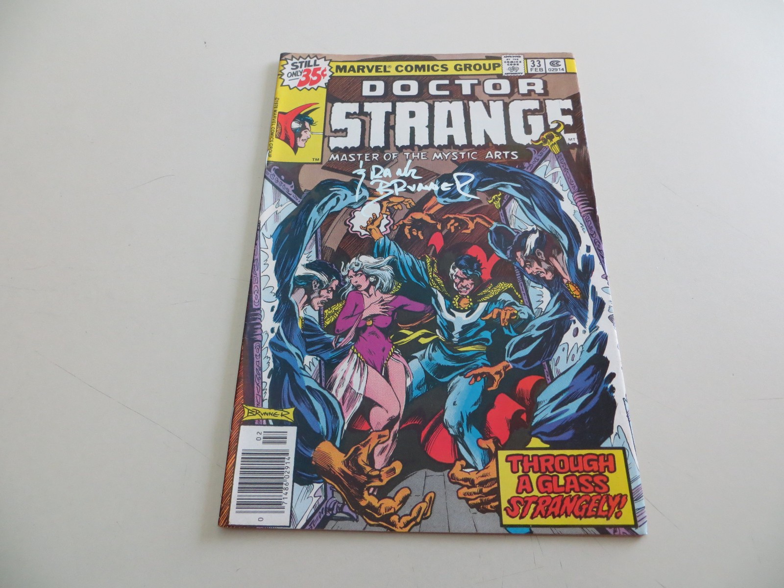 1978 DOCTOR STRANGE # 33 SIGNED 2X FRANK BRUNNER & RUDY NEBRES, WITH COA & POA