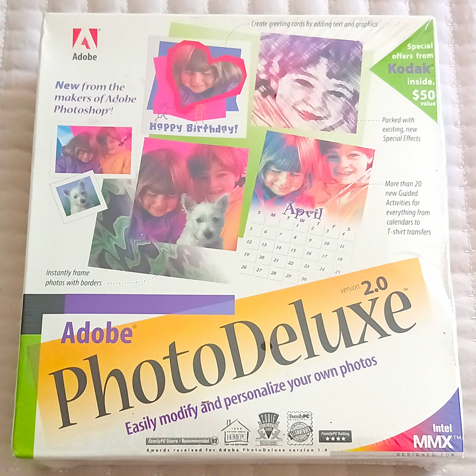 Adobe PhotoDeluxe 2.0 Photo Editing Software Boxed CD-ROM Factory Sealed Vintage Adobe PhotoDeluxe 2.0 Photo Editing Software Boxed CD-ROM Factory Sealed Vintage