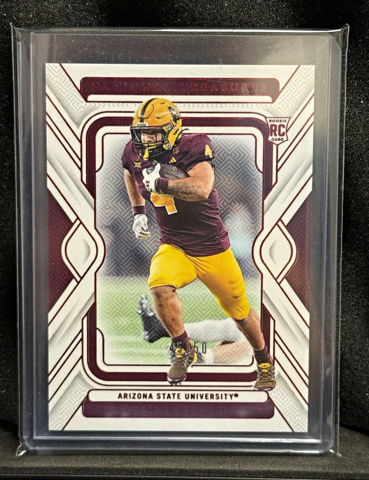 Panini 2025 National Treasures Collegiate Cam Skattebo Rookie Red #12 /50 ASU Panini 2025 National Treasures Collegiate Cam Skattebo Rookie Red #12 /50 ASU