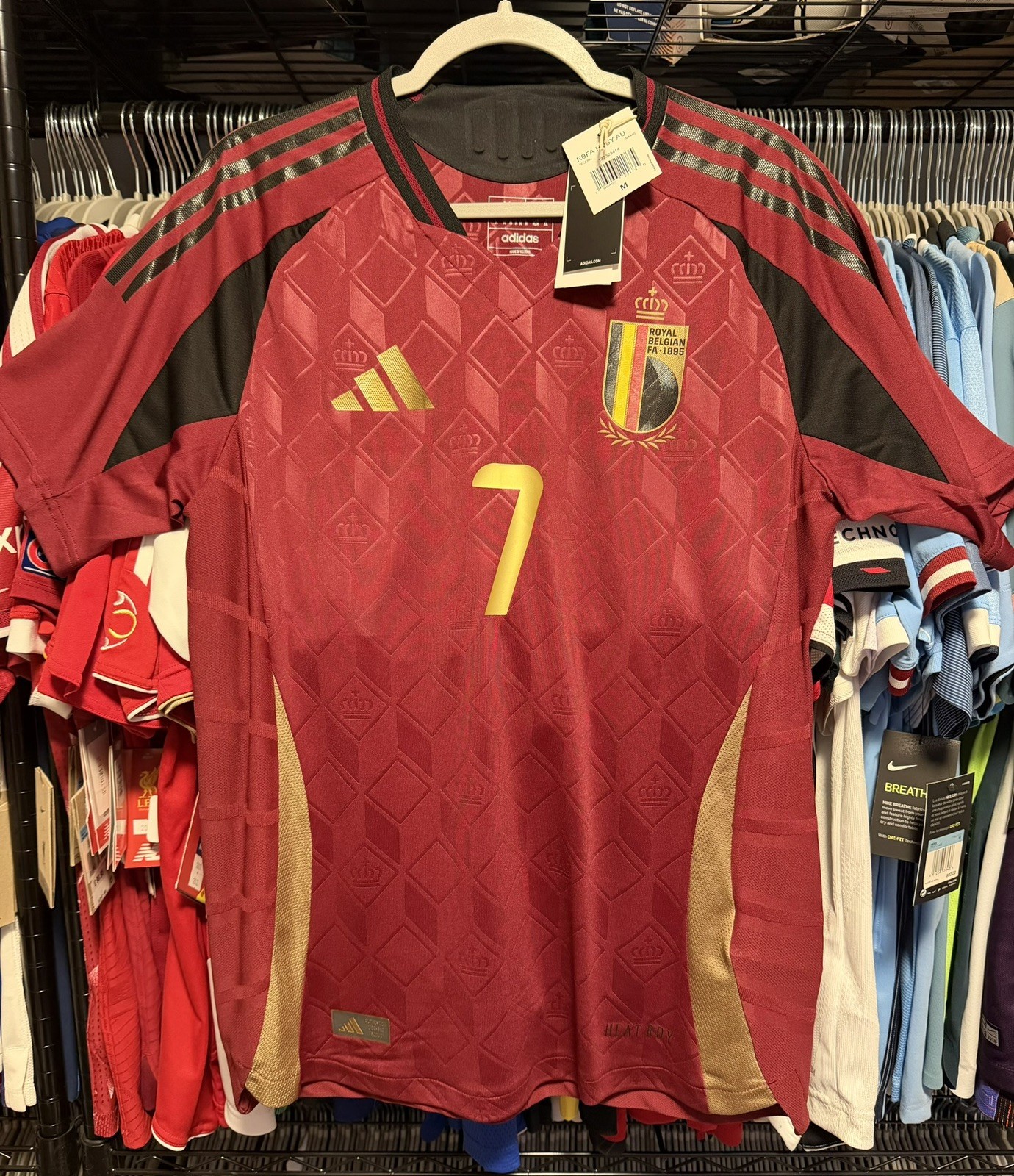 Adidas Kevin de Bruyne 2024 Belgium MATCH authentic Jersey Size M Adidas Kevin de Bruyne 2024 Belgium MATCH authentic Jersey Size M
