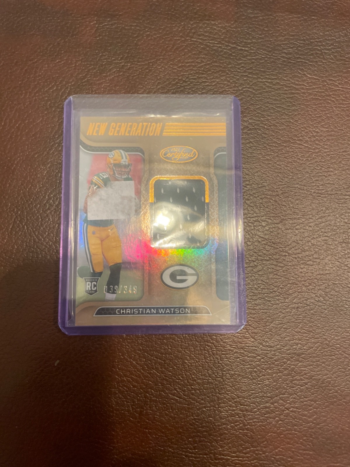 2022 Panini Certified - New Generation Jersey Christian Watson /349#NGJ-CW... 2022 Panini Certified - New Generation Jersey Christian Watson /349#NGJ-CW...