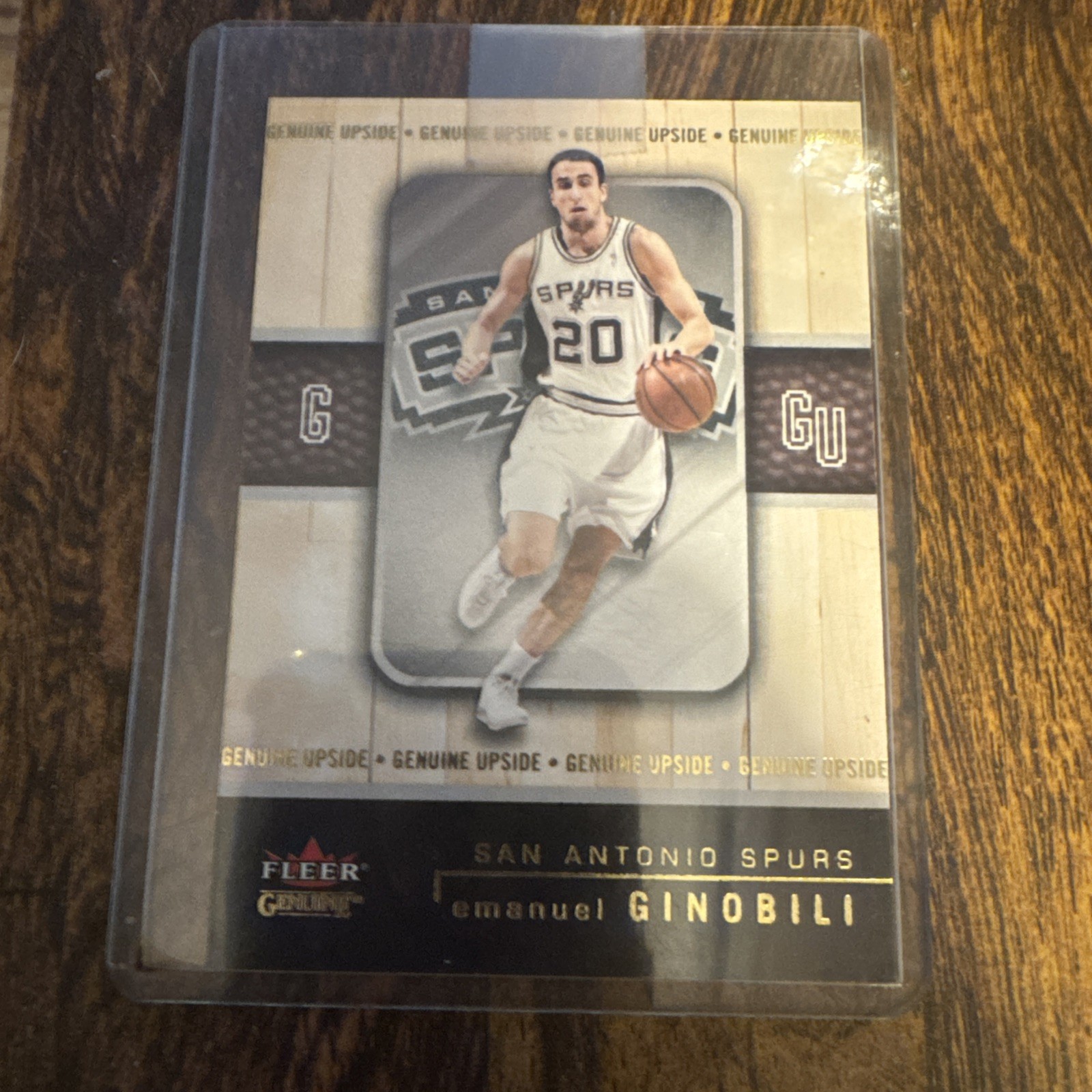 2002-03 Fleer Genuine #129 Emanuel Ginobili San Antonio Spurs Upside /2002 2002-03 Fleer Genuine #129 Emanuel Ginobili San Antonio Spurs Upside /2002