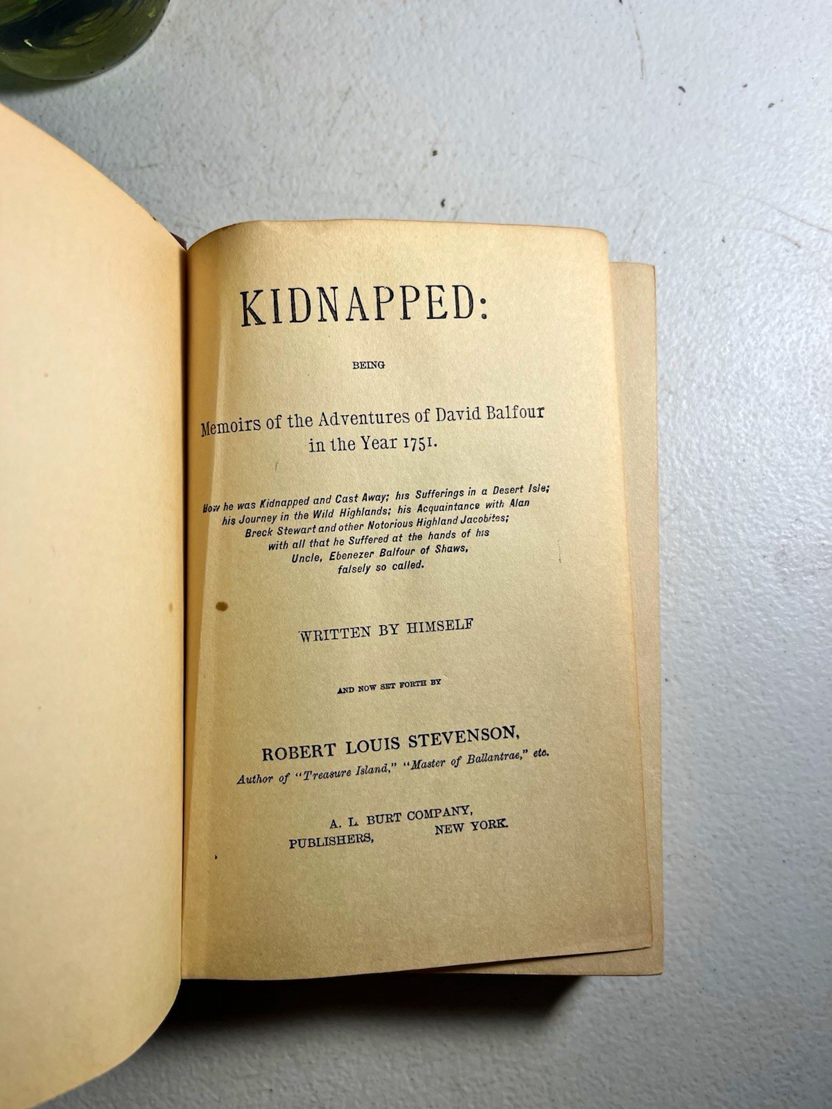 Kidnapped by Robert Louis Stevenson Adventure Novel (Hardcover) A. L. Burt Co.