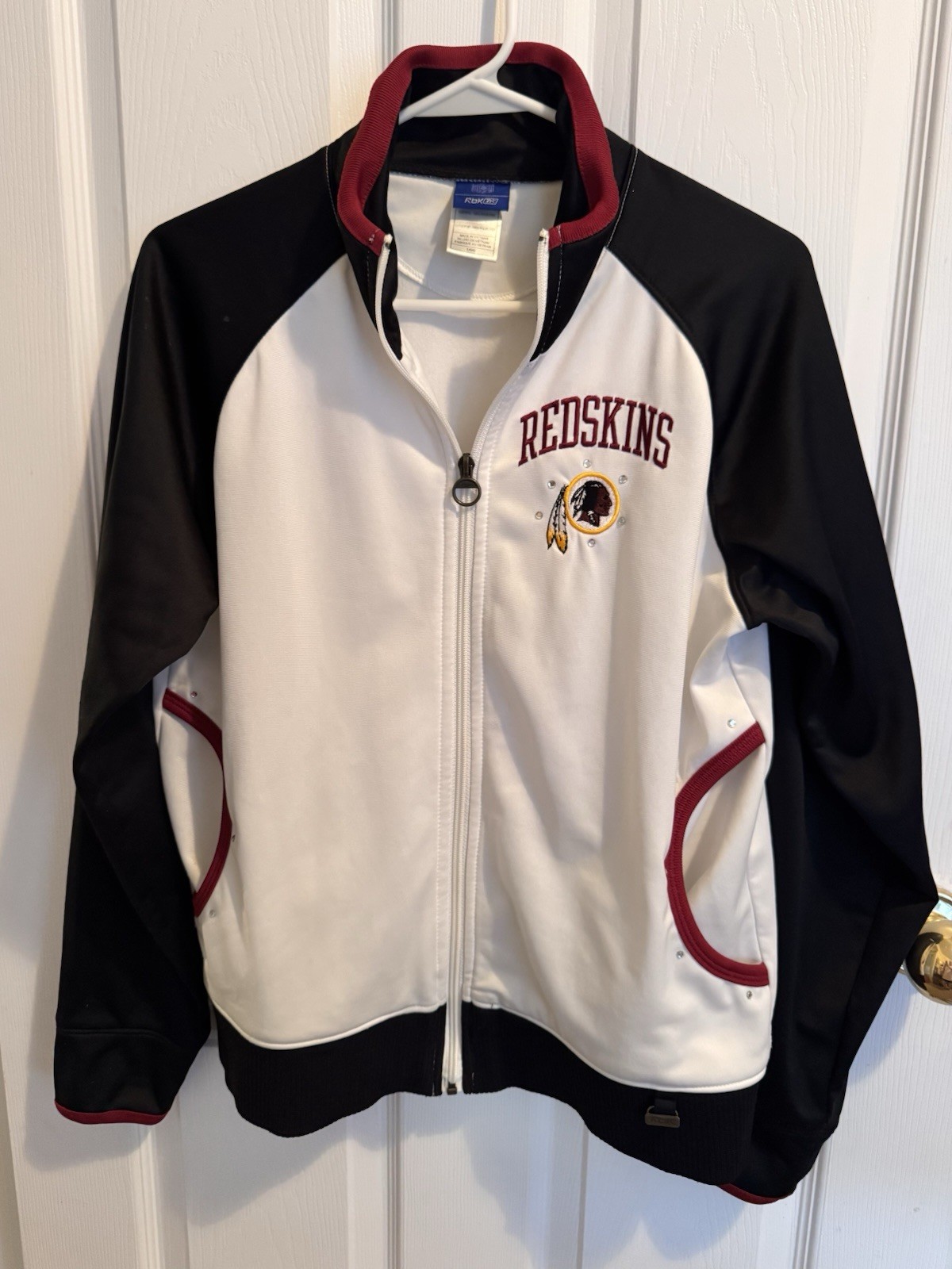 Vintage NFL Washington Redskins Reebok Full-Zip Track Jacket L